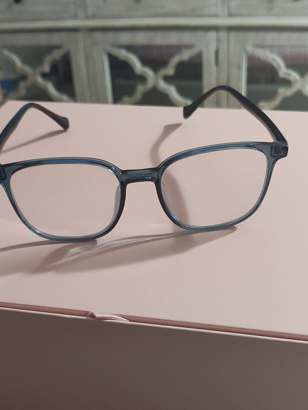 Blue Men's Full-Rim Eyeglass Frames - Classic Square Style